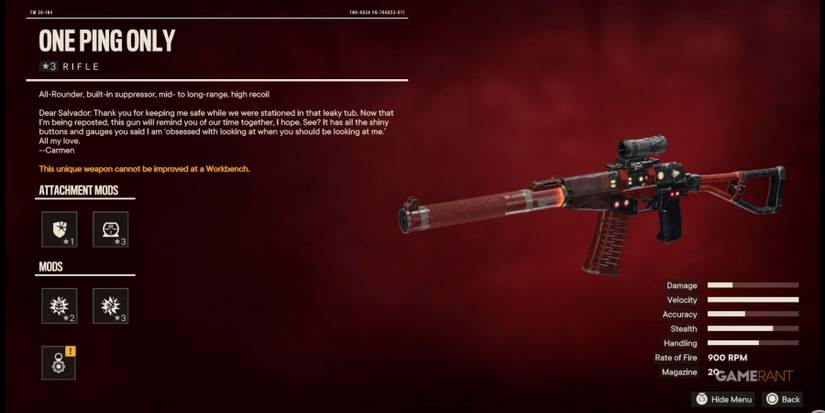 far cry 6 one ping only stats