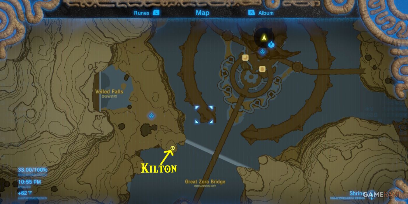 loz botw kilton zora's domain