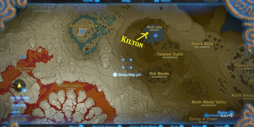 loz botw skull lake kilton