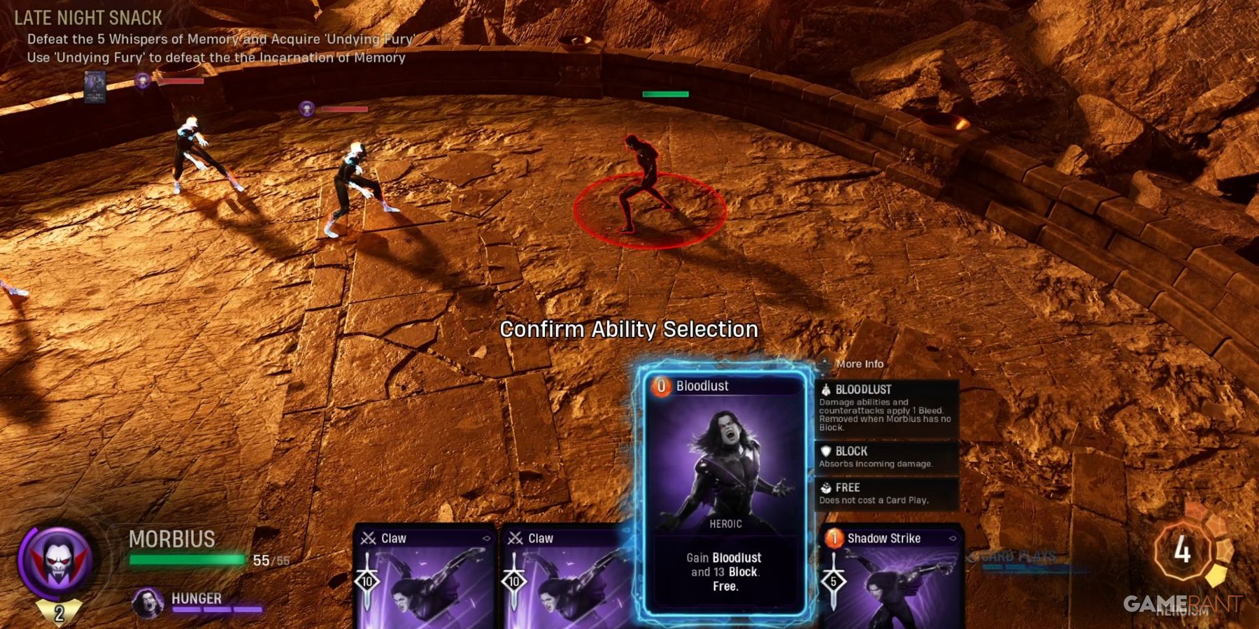 Marvel's Midnight Suns Morbius Challenge Mission Step 4