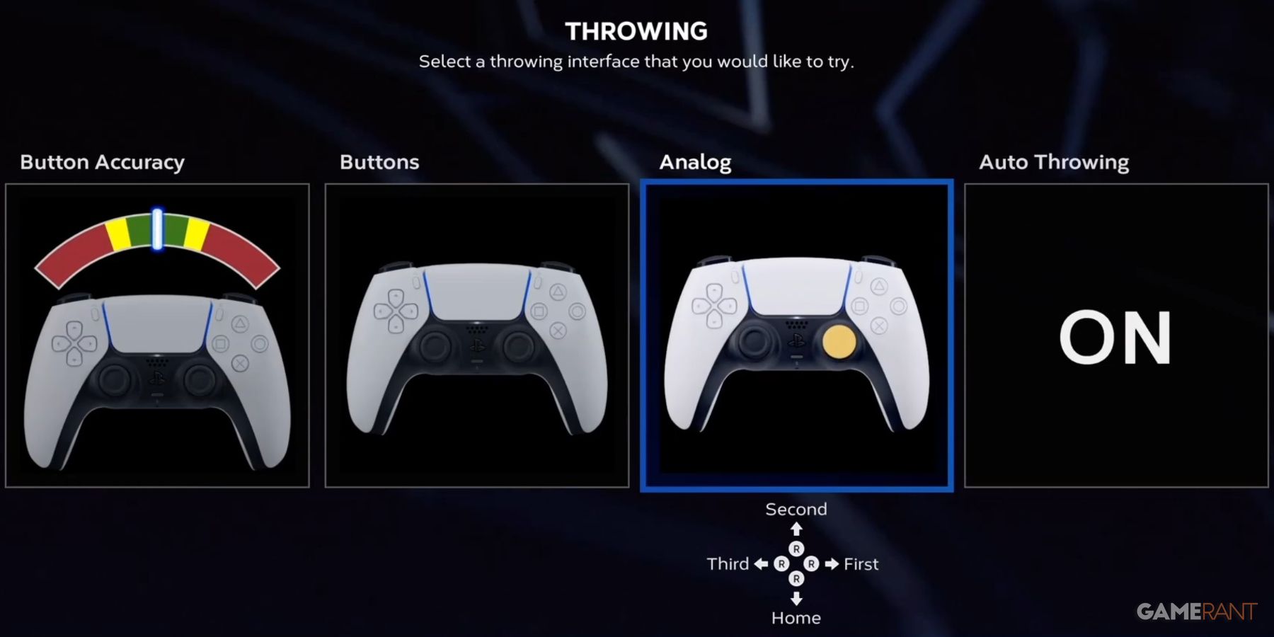 MLB The Show 23 Analog Throwing Setting