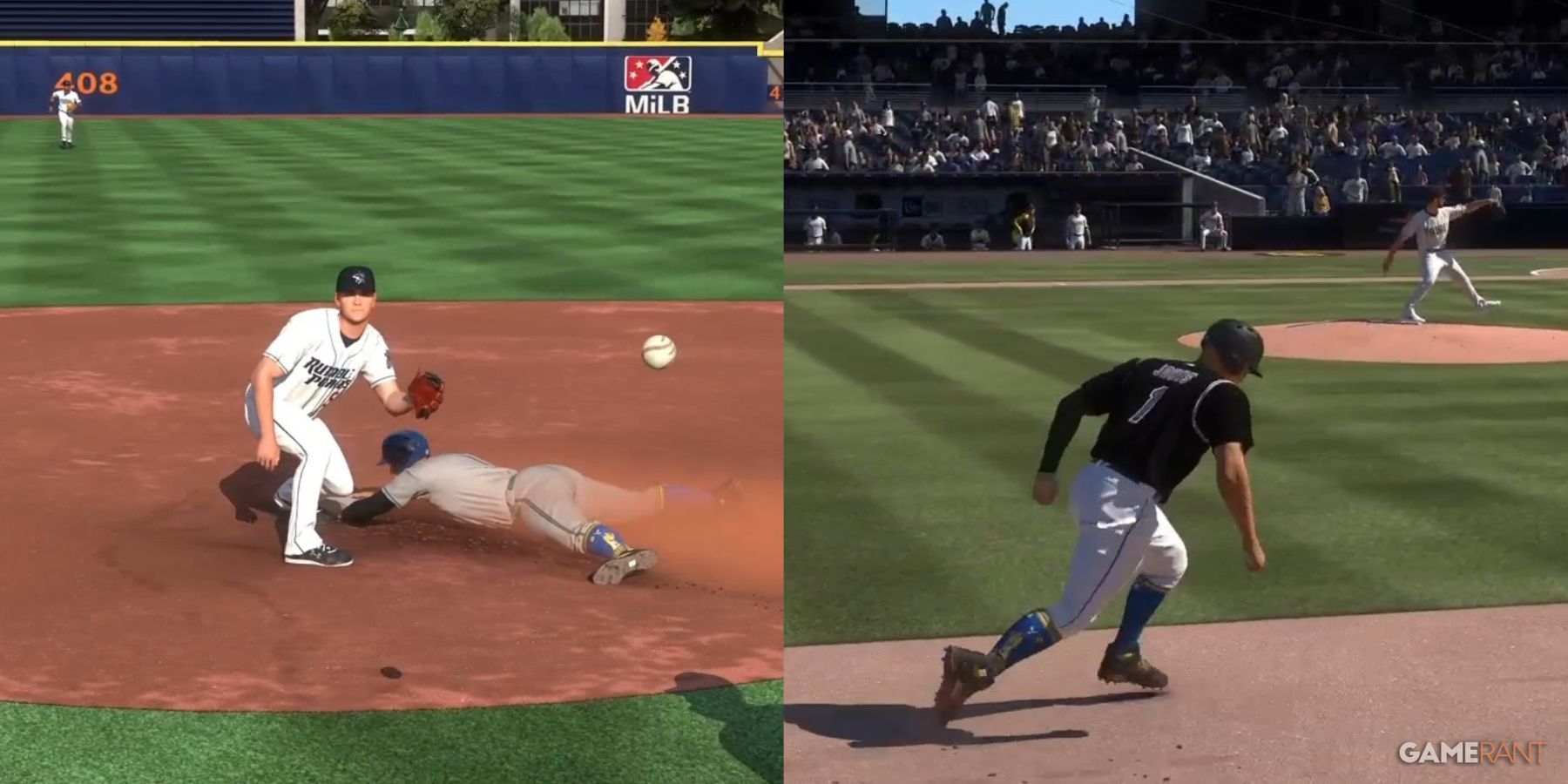 MLB The Show 23 Baserunning Settings Collage