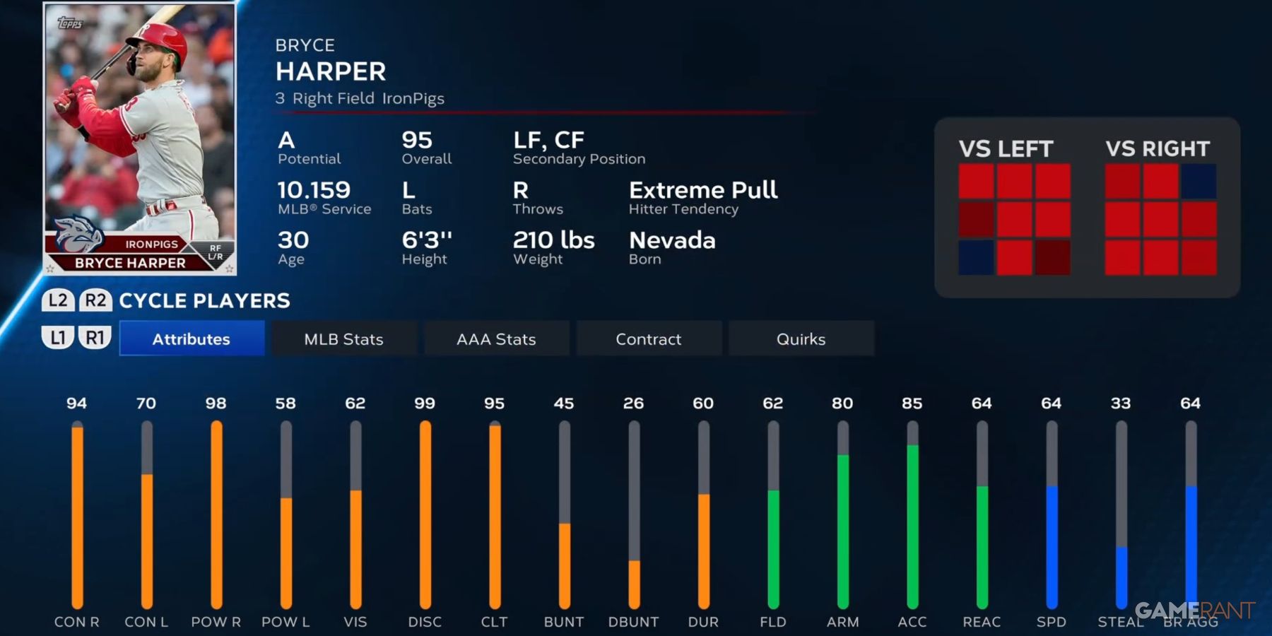 MLB The Show 23 Bryce Harper Player Card
