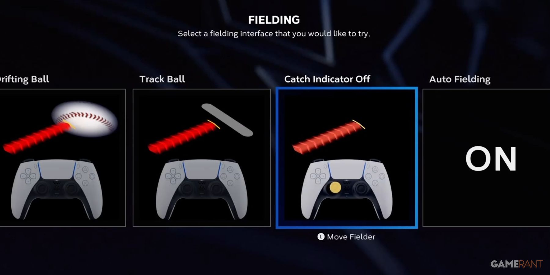 MLB The Show 23 Catch Indicator Off Fielding Setting