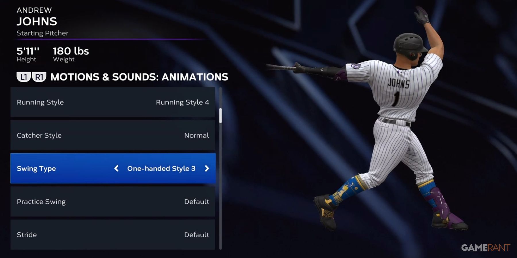 MLB The Show 23 One Handed Swing 3 Animation