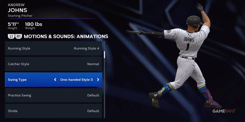 MLB The Show 23 One Handed Swing 3 Animation