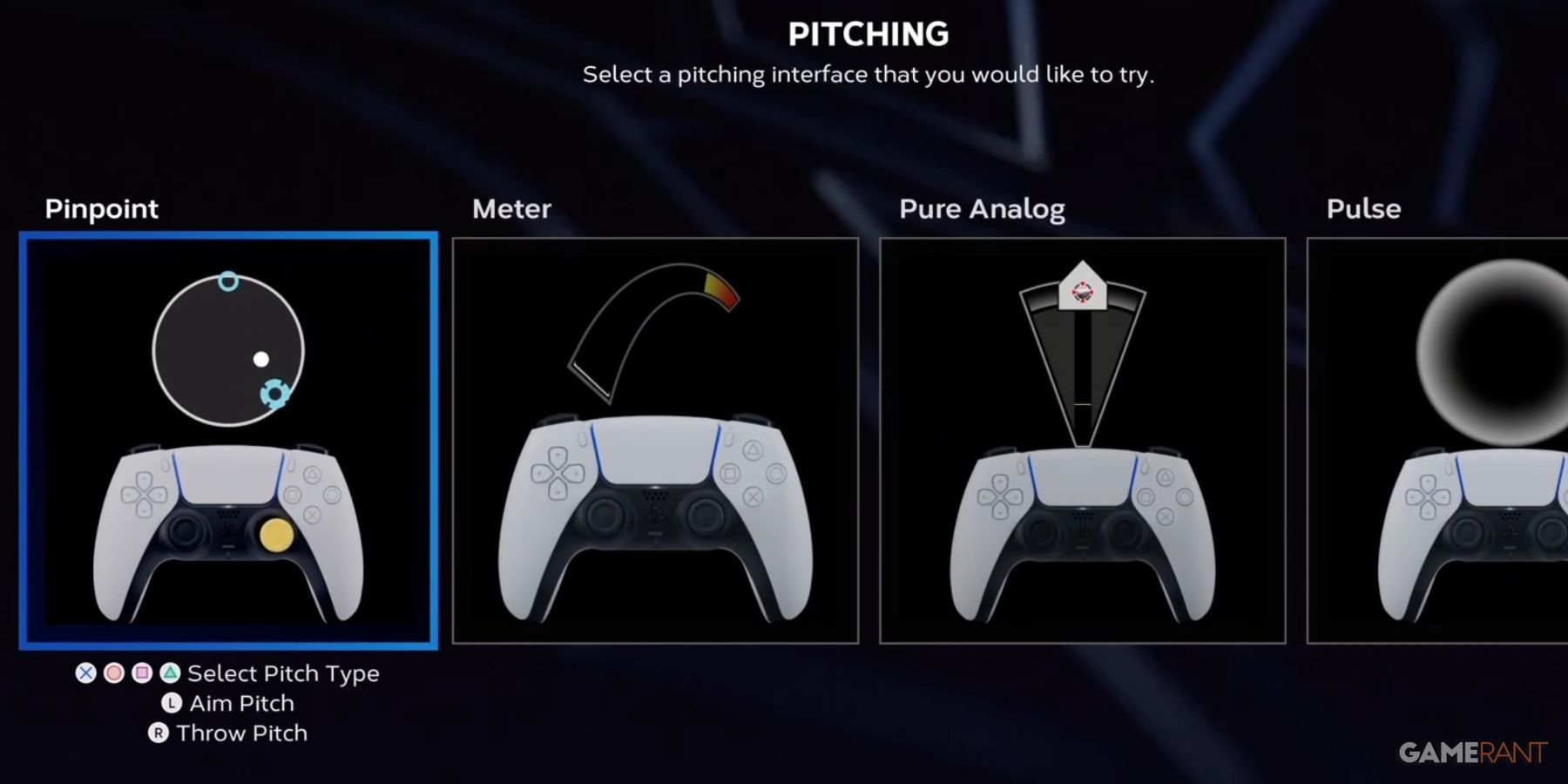 MLB The Show 23 Pinpoint Pitching Setting