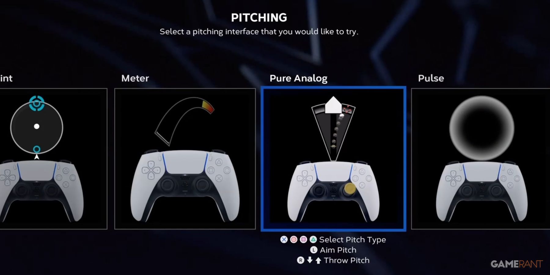 MLB The Show 23 Pure Analog Pitching Setting