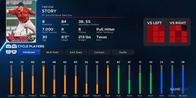 MLB The Show 23 Trevor Story Player Card