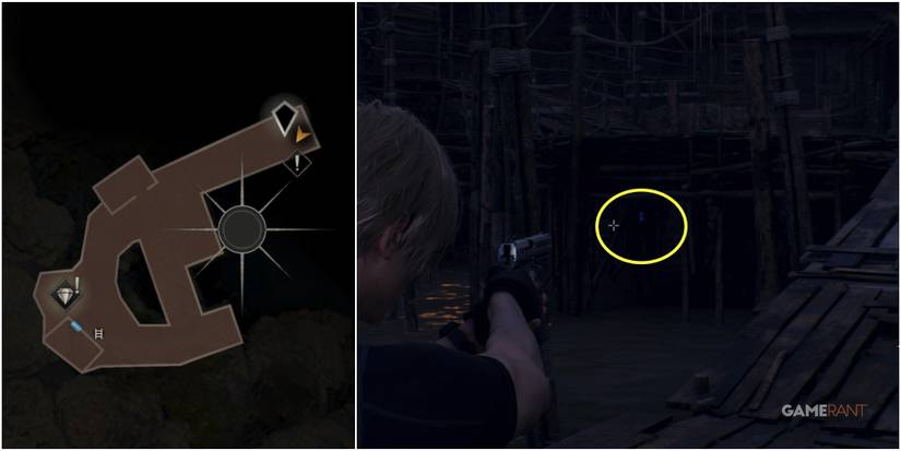 RE4 REMAKE leon shooting medallion boat