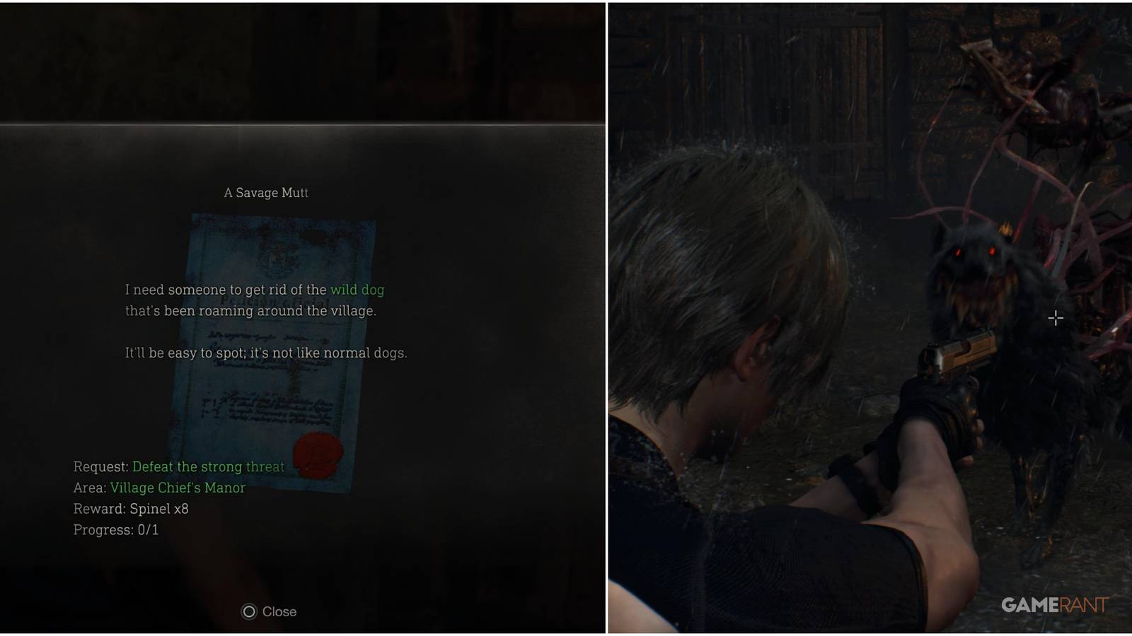 re4 remake savage mutt request guide walkthrough