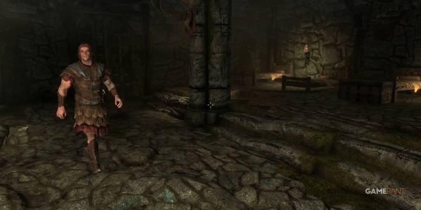 Skyrim Speaking With Hadvar After Running Away