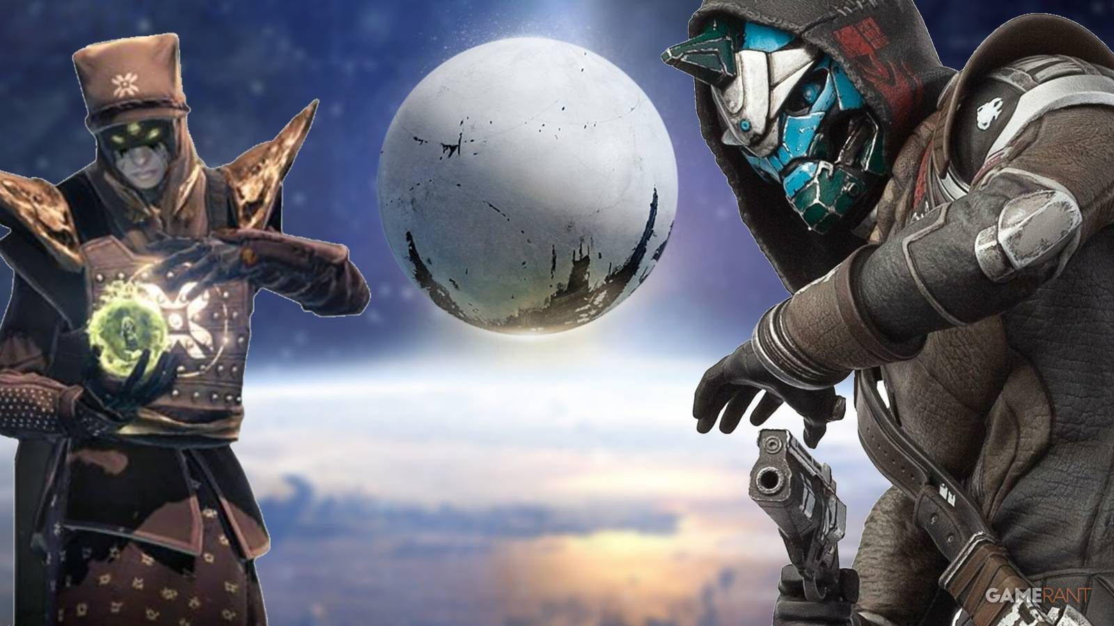 eris morn, the traveler, and cayde-6 in destiny 2