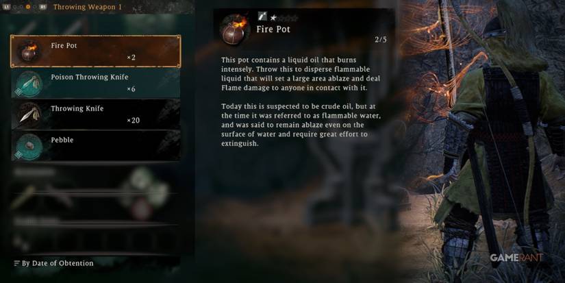 Wo Long Fallen Dynasty Equipping A Fire Pot