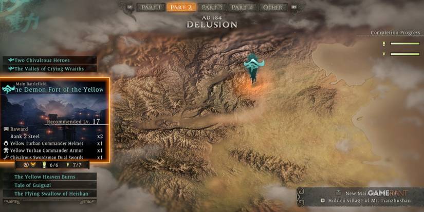 Wo Long Fallen Dynasty The Demon Fort Of The Yellow Heaven On The Map