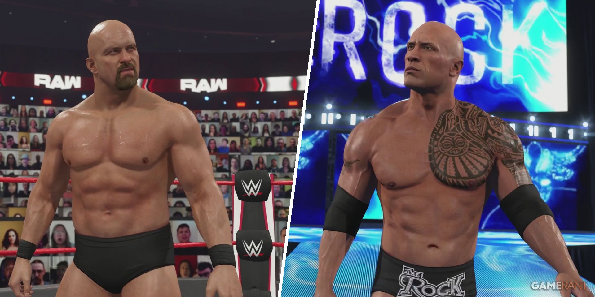 Stone Cold and The Rock in WWE 2K23