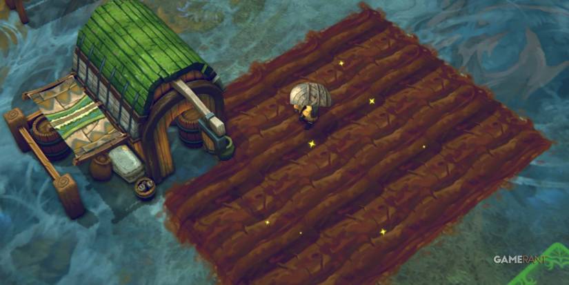 Against The Storm Human Farming In A Field