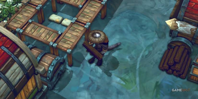 Against The Storm Lizard Carrying Log