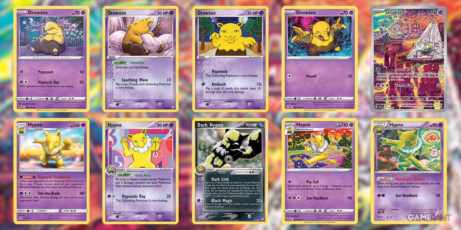 Pokemon TCG: The Best Drowzee and Hypno Cards Pokemon TCG: The Best Drowzee and Hypno Cards