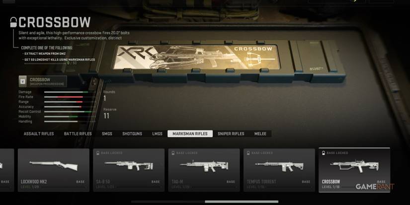 Call of Duty Modern Warfare 2 Crossbow Marksman Rifle In Loadout