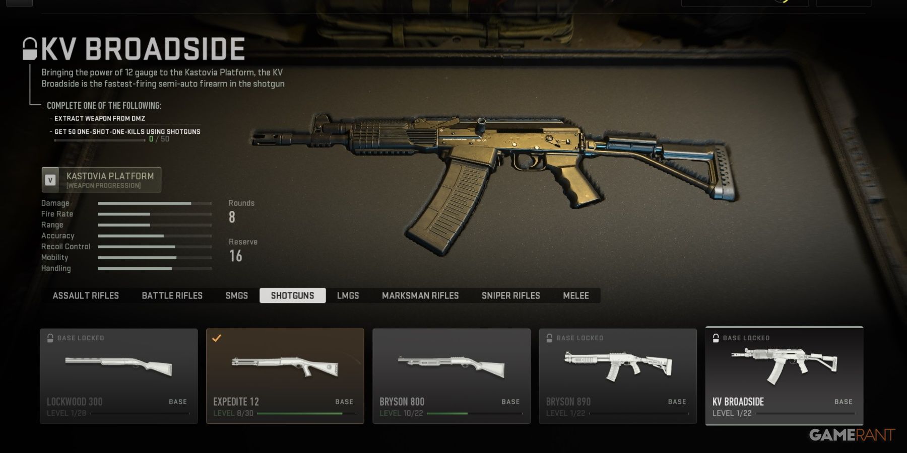 Call of Duty Modern Warfare 2 KV Broadside Shotgun In Multiplayer Loadout