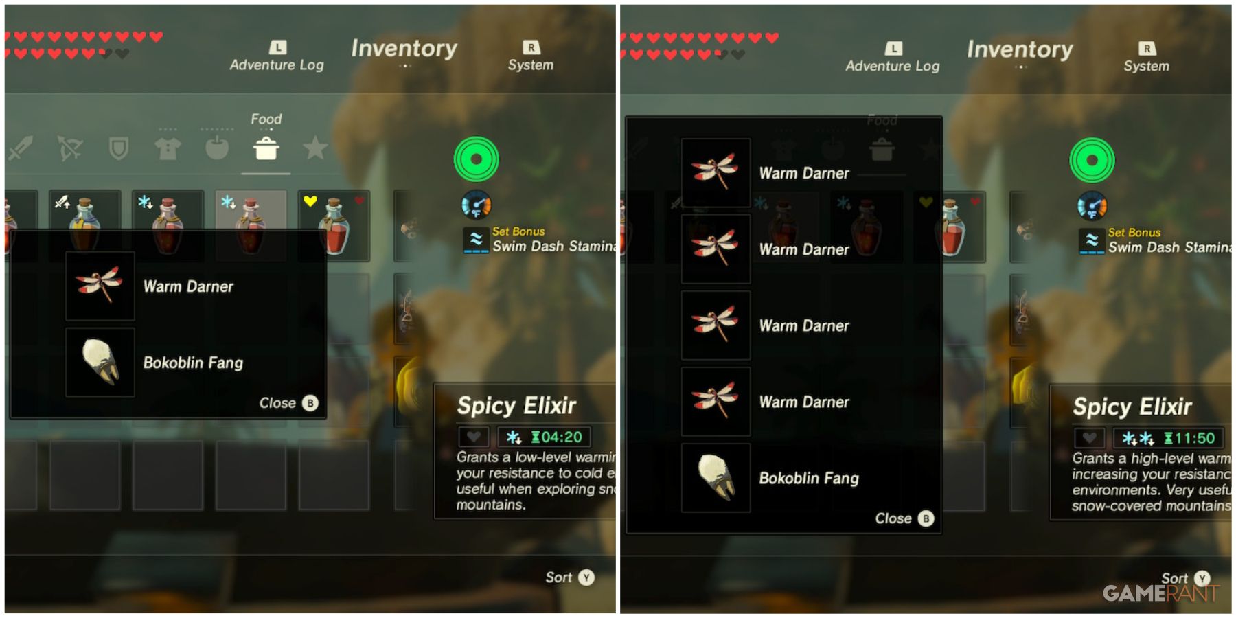 legend of zelda spicy elixir recipe