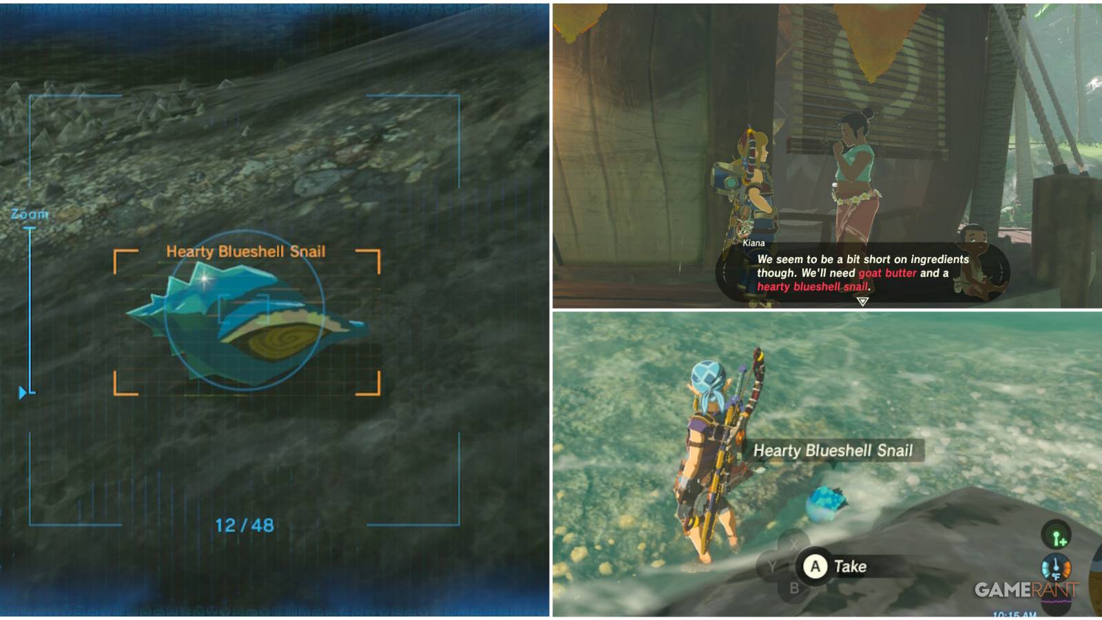 legend of zelda breath of the wild hearty blueshell snail