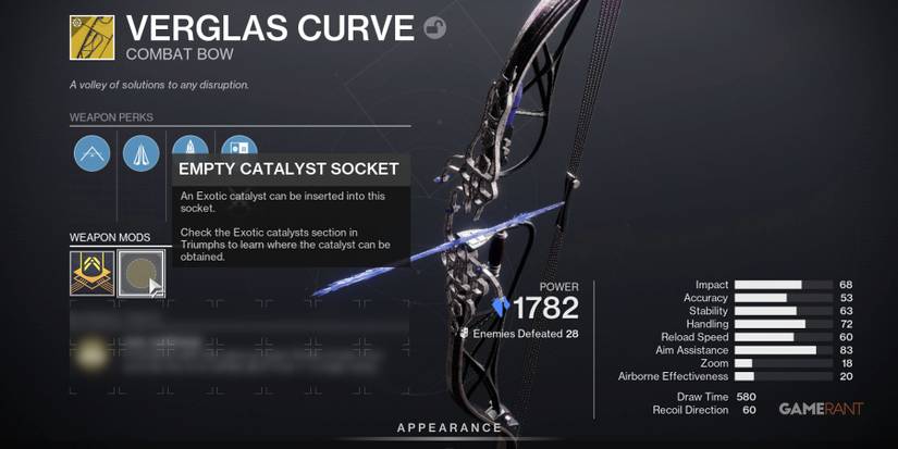 Destiny 2 Verglas Curve Catalyst Socket