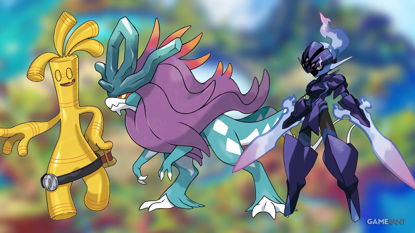 Gholdengo, Walking Wake, and Ceruledge