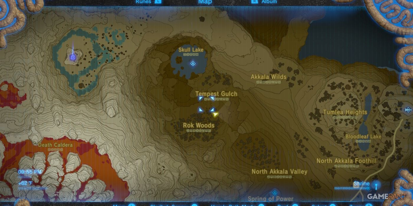 loz breath of the wild akkala map