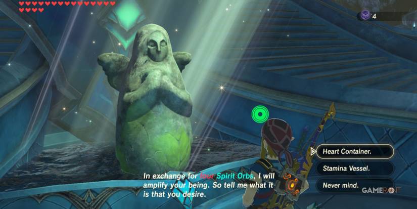 loz botw goddess statue