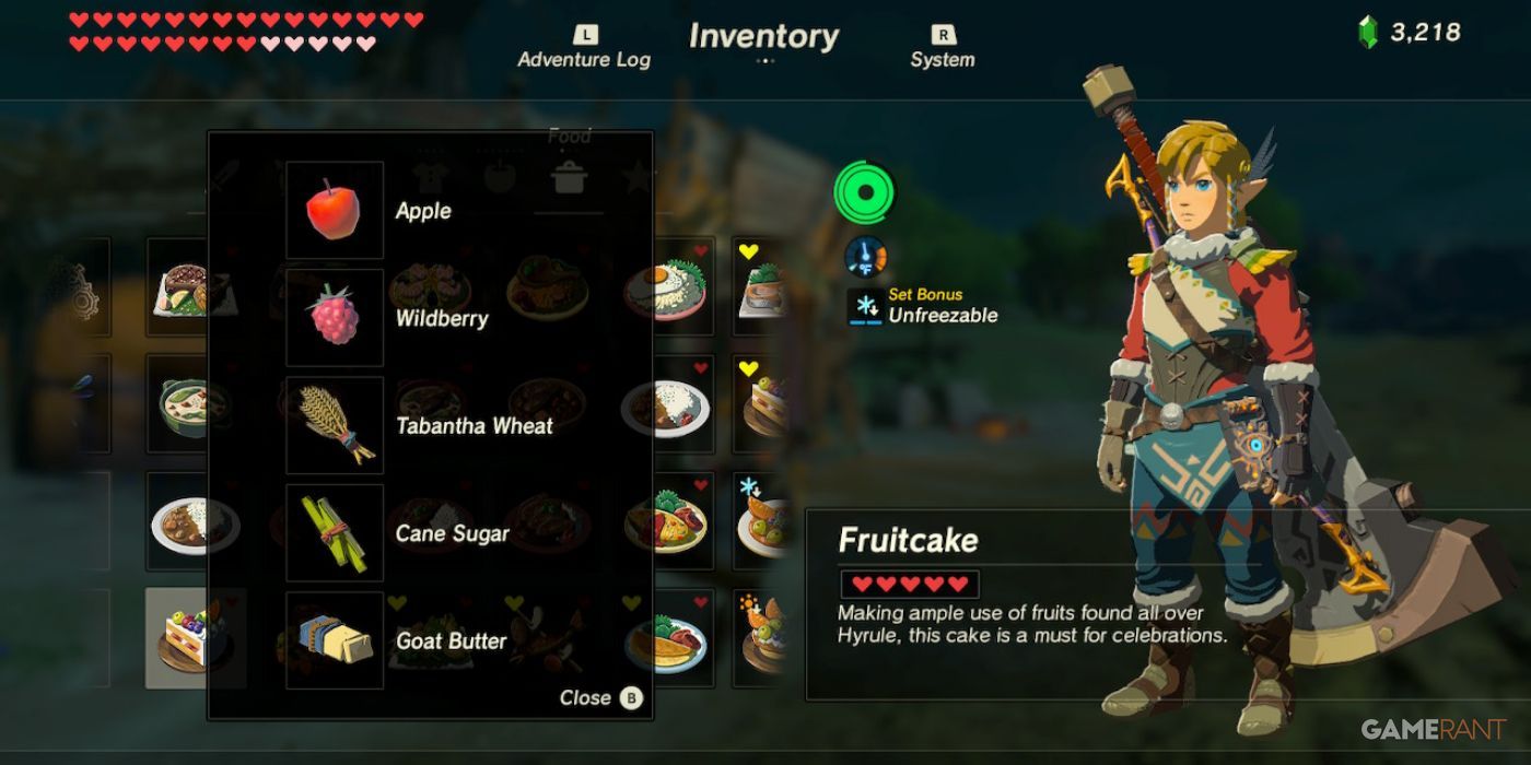 loz botw fruitcake recipe