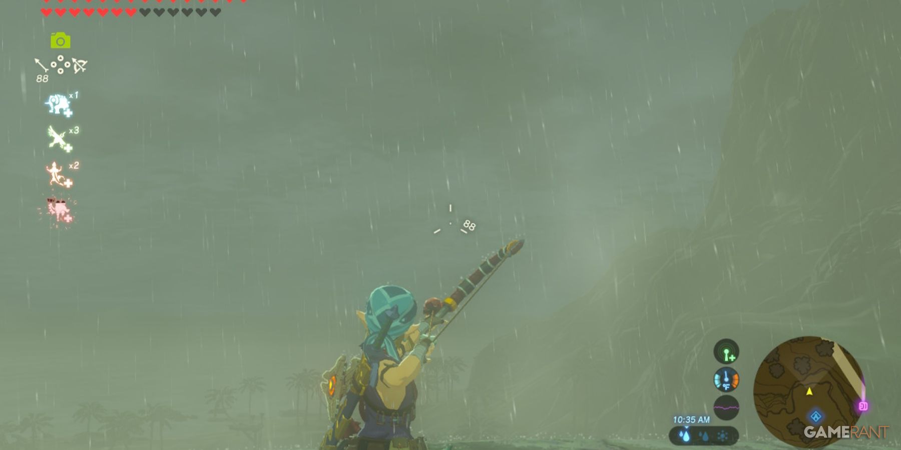 loz botw bomb arrow in rain