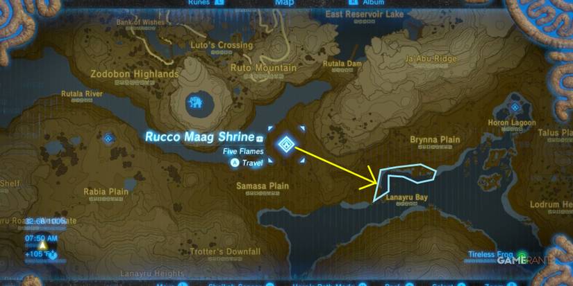 legend of zelda breath of the wild lanayru bay hearty blueshell snail