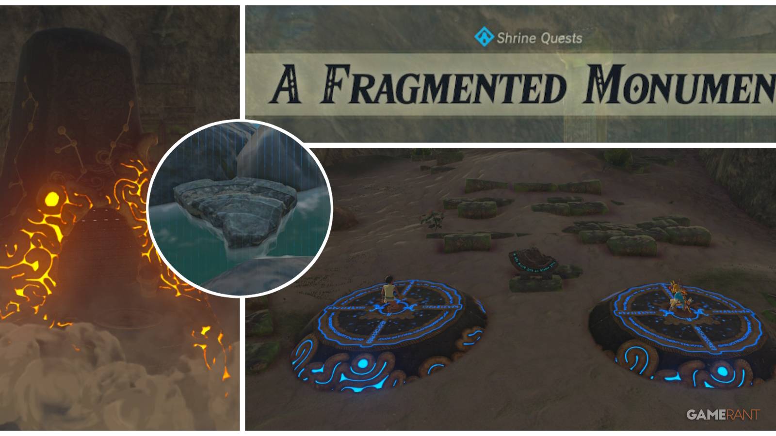 loz botw a fragmented monument shrine quest feature