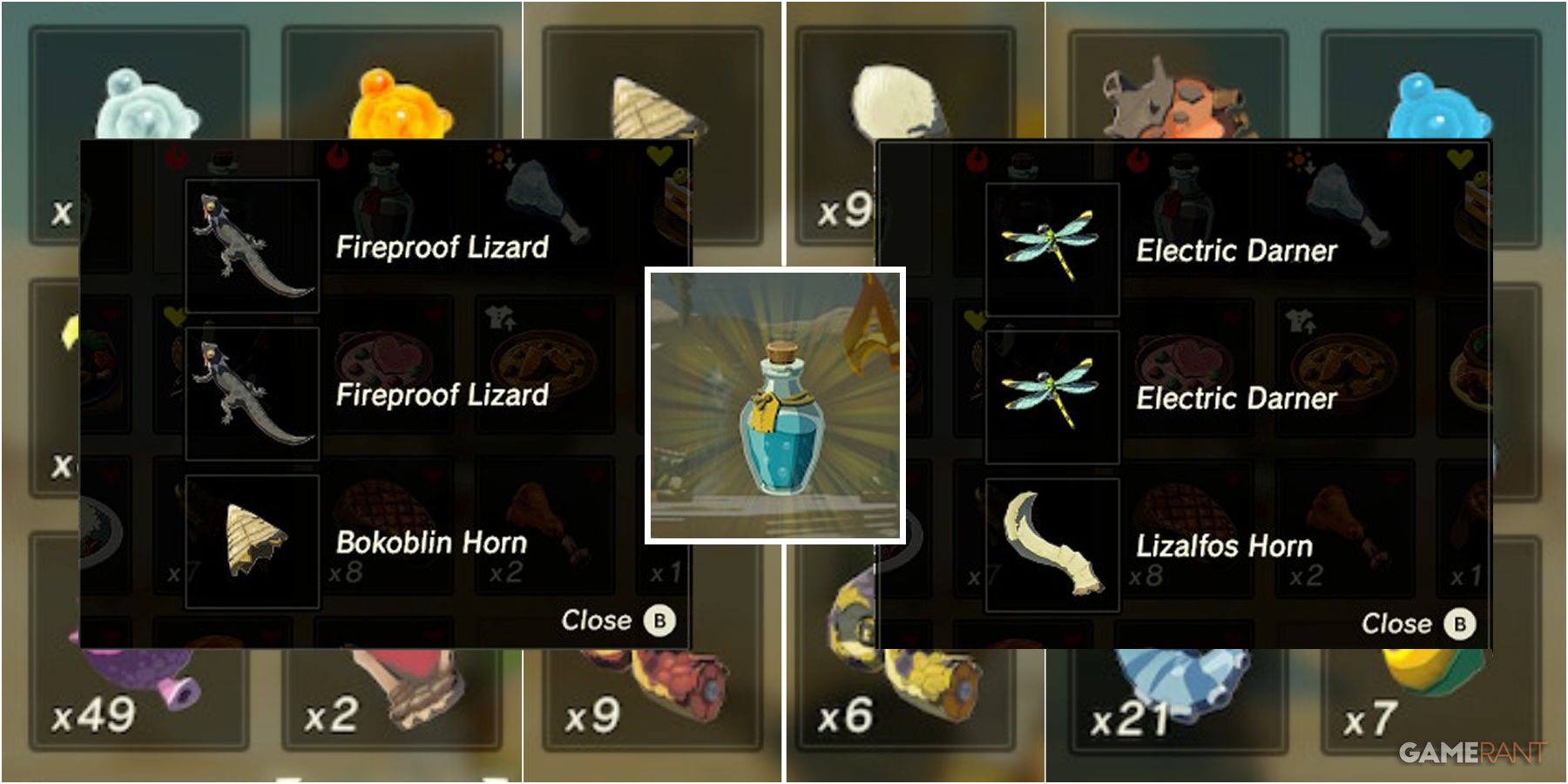 Zelda: BotW - All Recipes