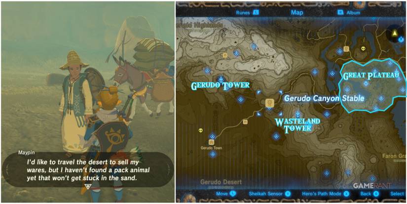 loz botw gerudo canyon stable location