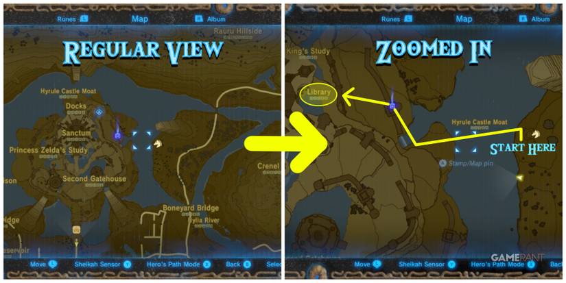 loz botw hyrule castle library