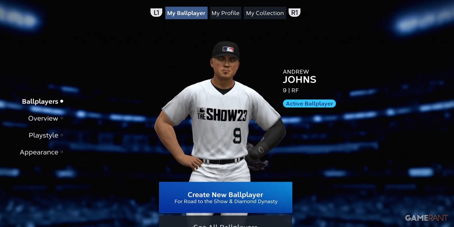 MLB The Show 23 Creating A New Character