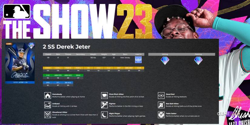 MLB The Show 23 Derek Jeter Diamond Dynasty Card
