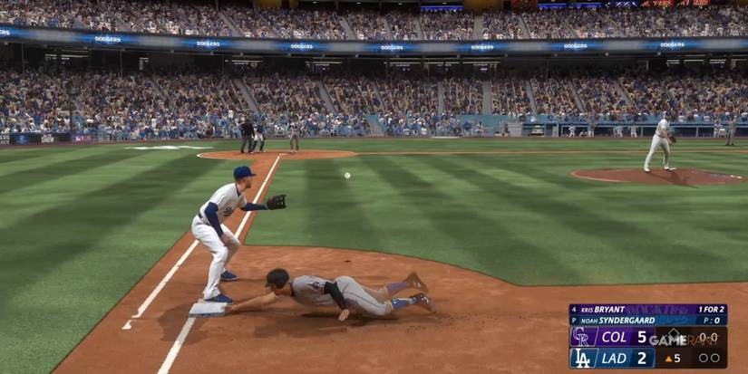MLB The Show 23 Diving Back On A Pickoff
