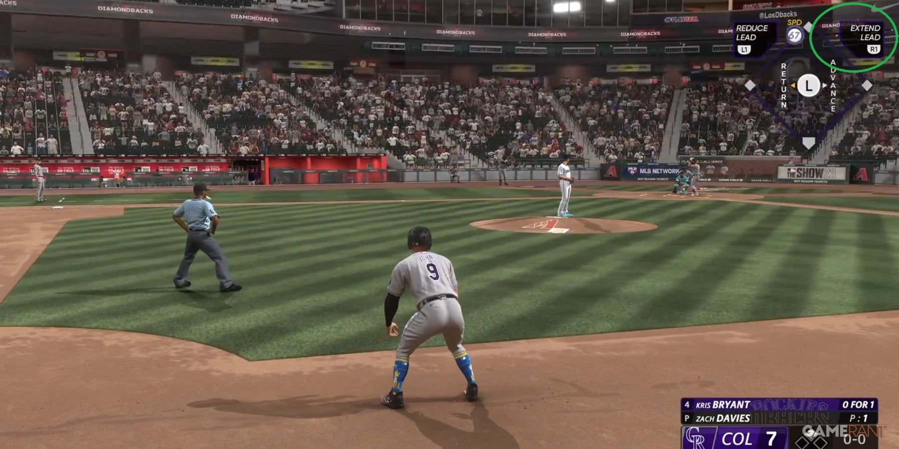 MLB The Show 23 Extending A Lead Off Of Second