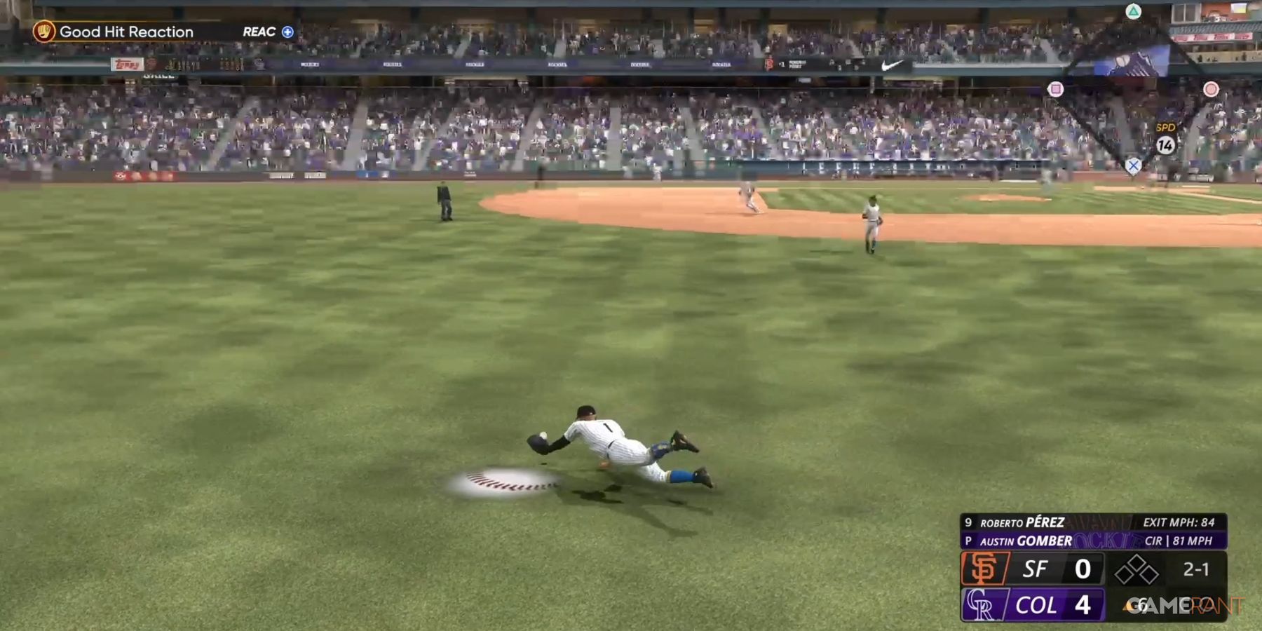 MLB The Show 23 Making A Diving Catch