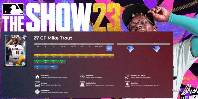MLB The Show 23 Mike Trout Diamond Dynasty Card