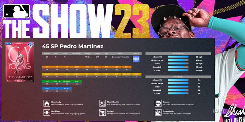 MLB The Show 23 Pedro Martinez Diamond Dynasty Card
