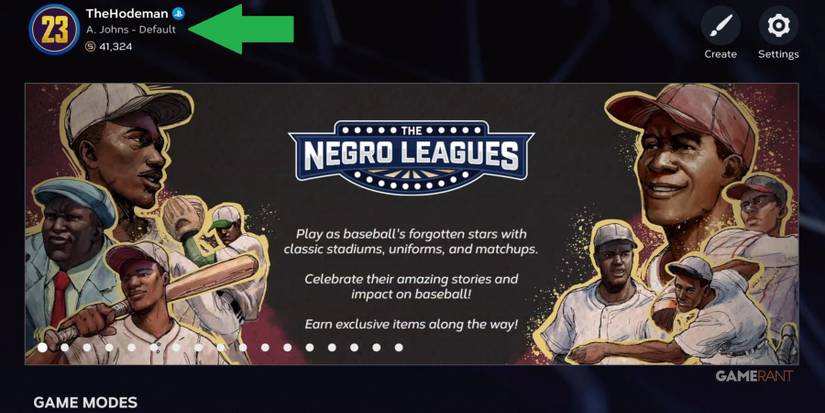 MLB The Show 23 Profile Button On Main Screen