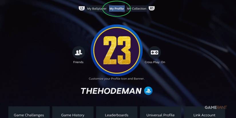 MLB The Show 23 The My Profile Button