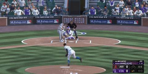 MLB The Show 23 Tossing A Low And Inside Pitch