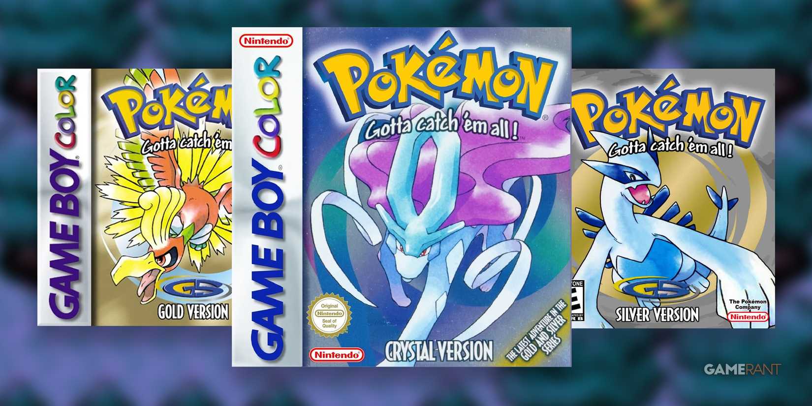 Pokemon Gold, Crystal, And Silver Box Art