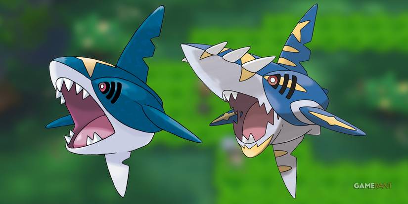 Sharpedo and Mega Sharpedo artwork